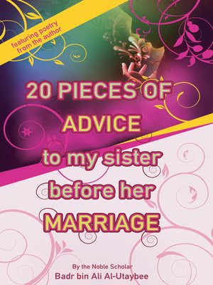 cover image of 20 Pieces of Advice to My Sister Before Her Marriage